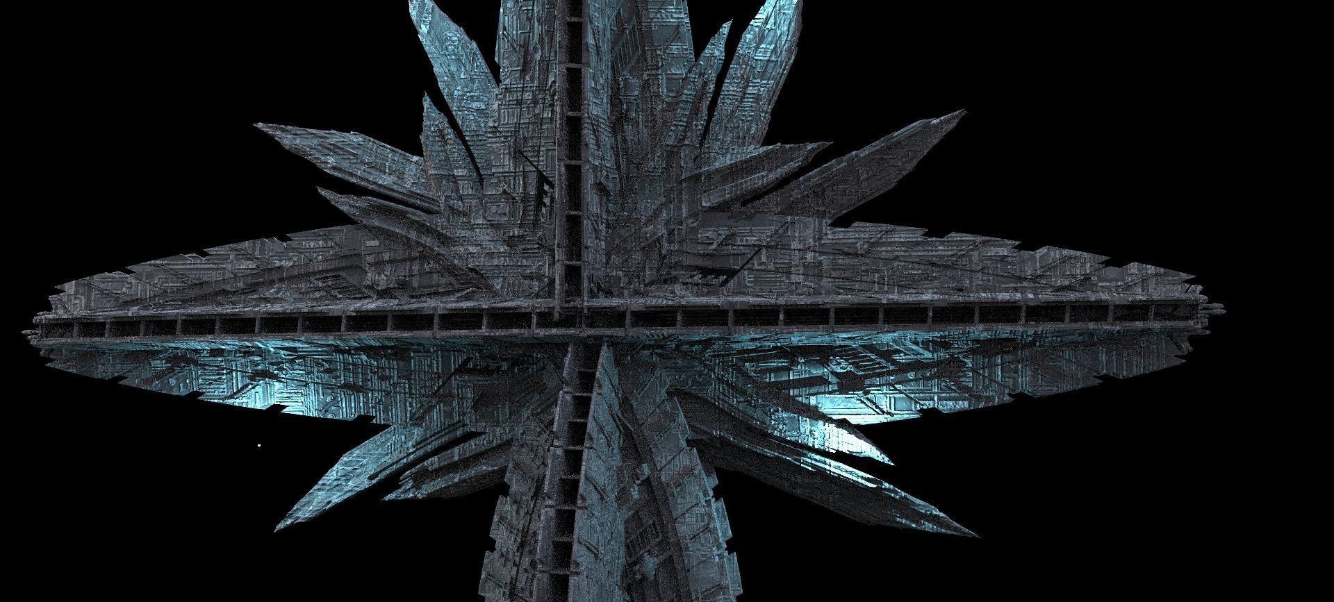 Crystal Winter Alien Monolith Kit bash  3D model_3