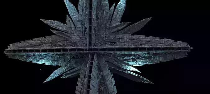 Crystal Winter Alien Monolith Kit bash  3D model