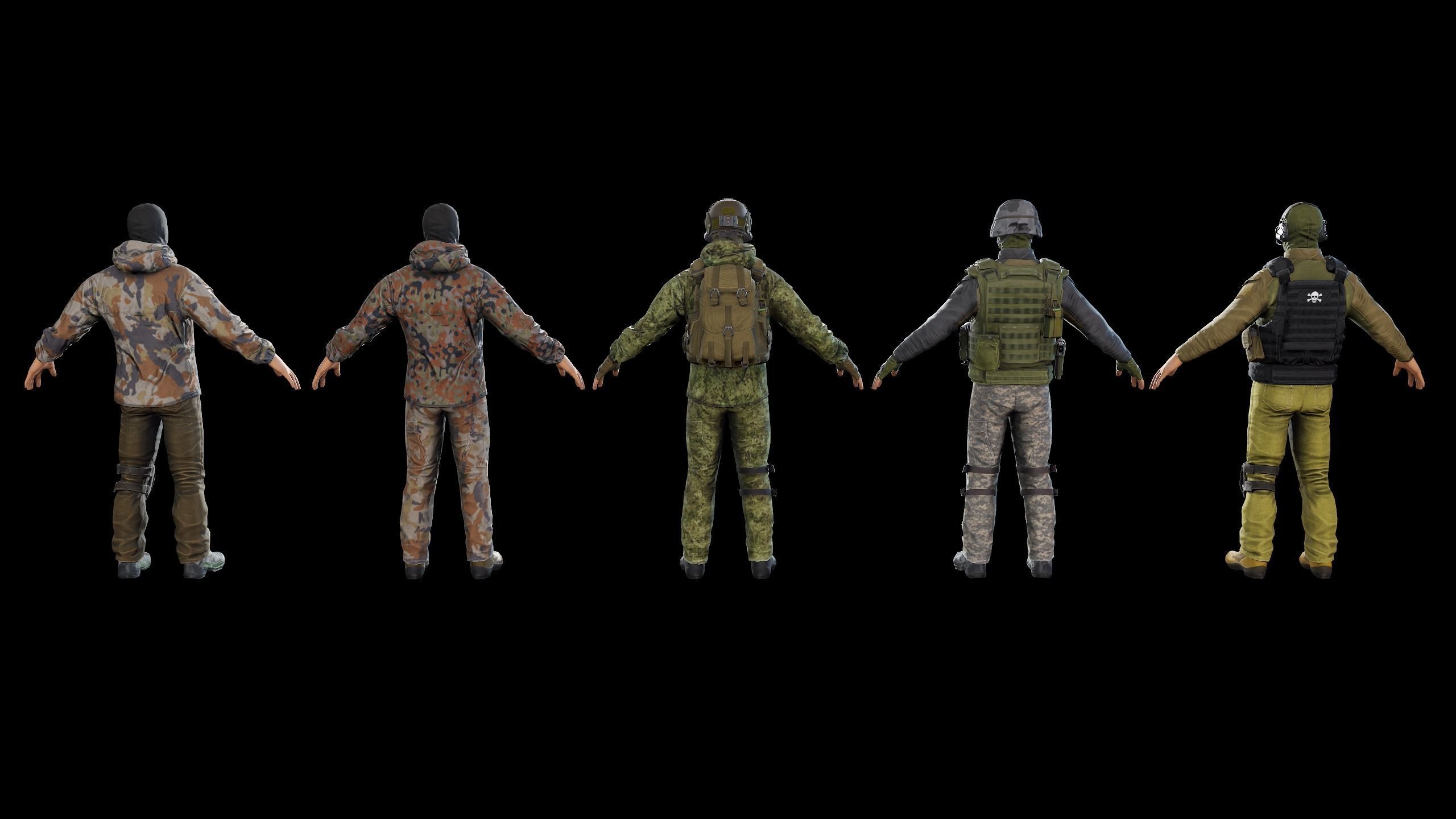 Terrorist Low-poly 3D model_29