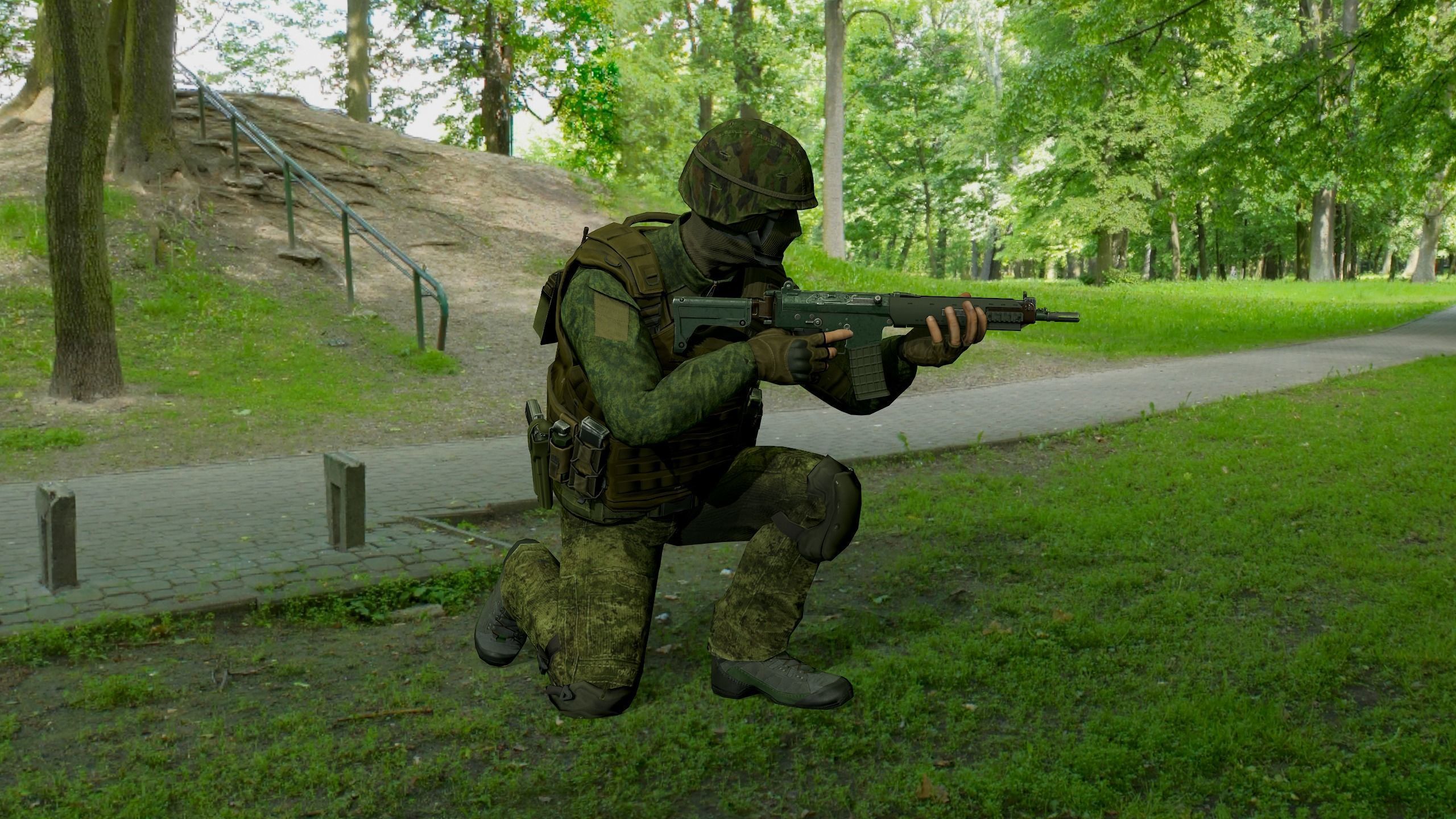 Terrorist Low-poly 3D model_21