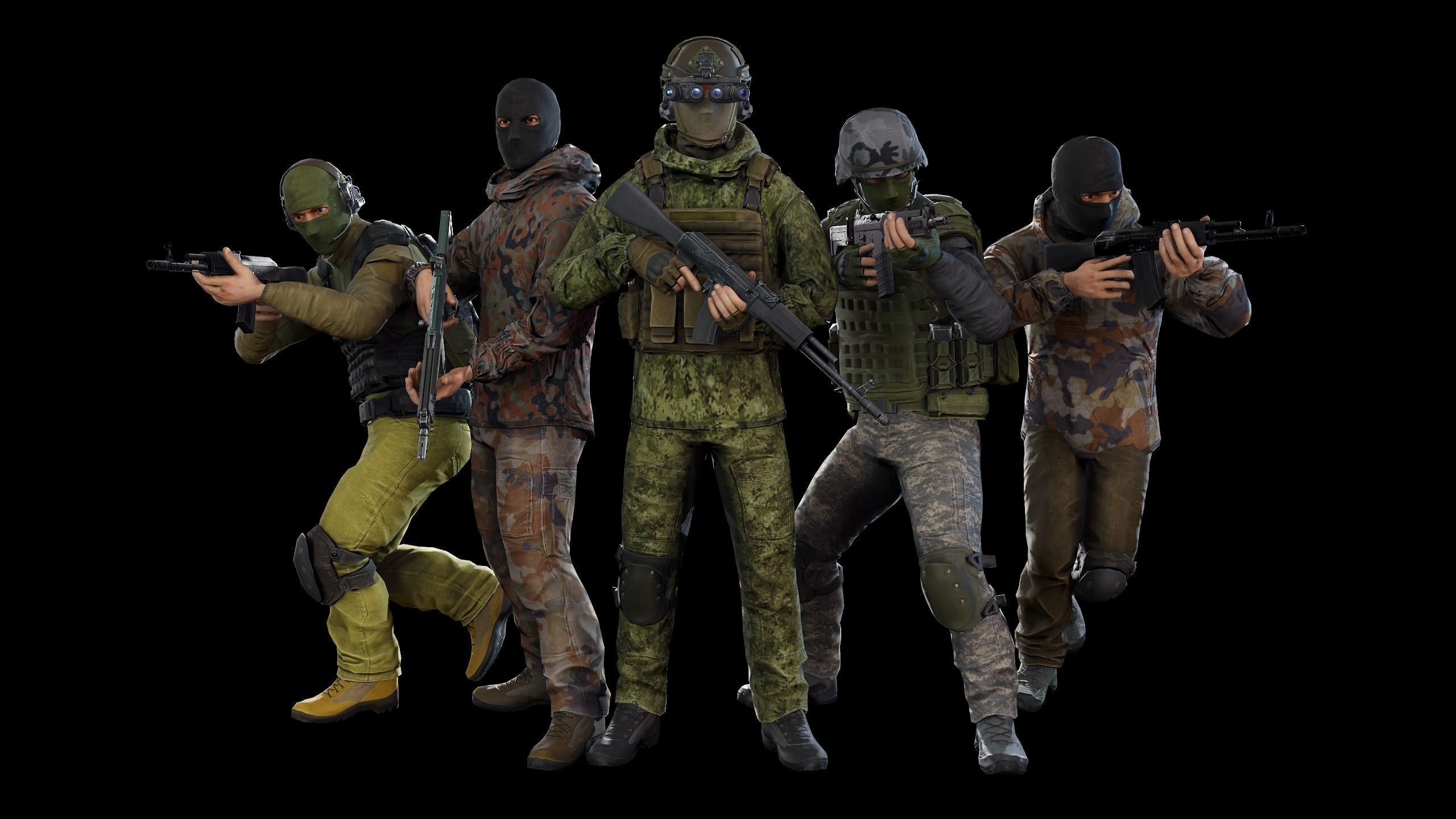 Terrorist Low-poly 3D model_4