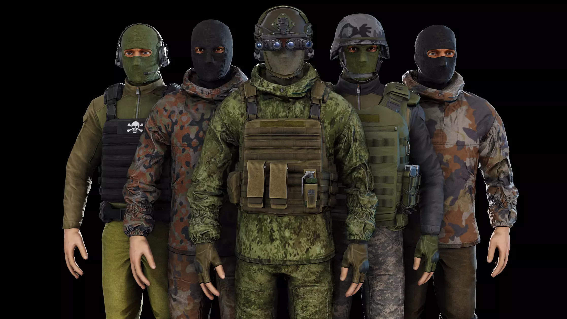 Terrorist Low-poly 3D model_0