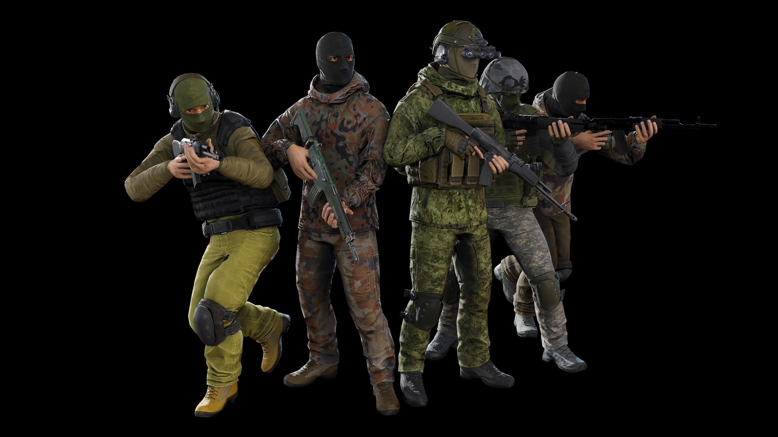 Terrorist Low-poly 3D model_5