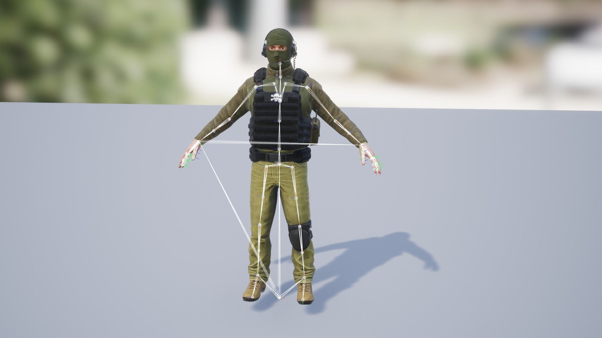 Terrorist Low-poly 3D model_8