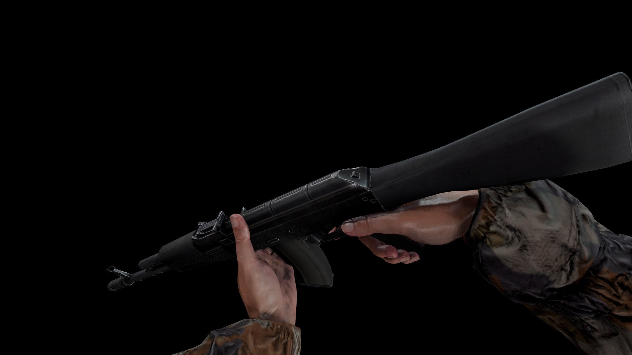 Terrorist Low-poly 3D model_24