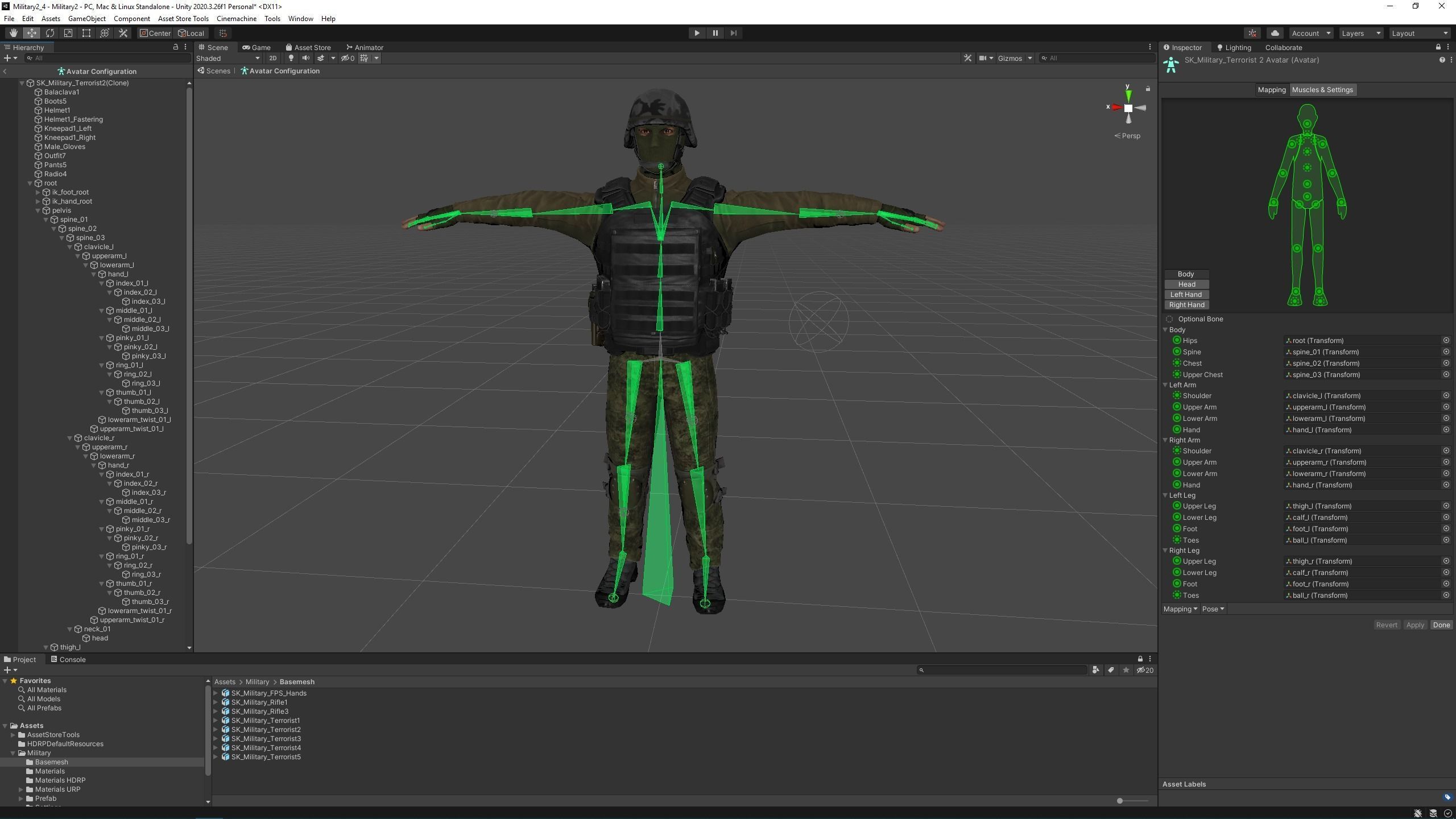 Terrorist Low-poly 3D model_11