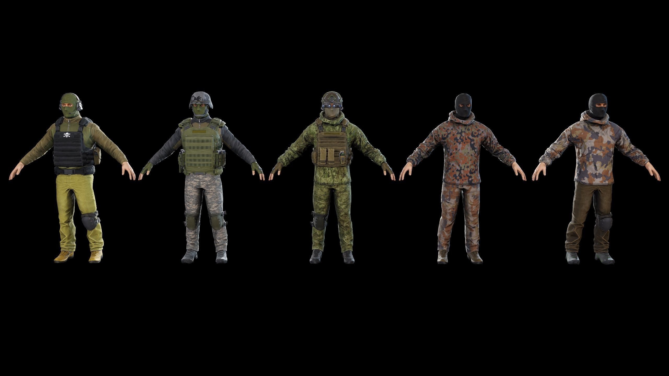Terrorist Low-poly 3D model_28