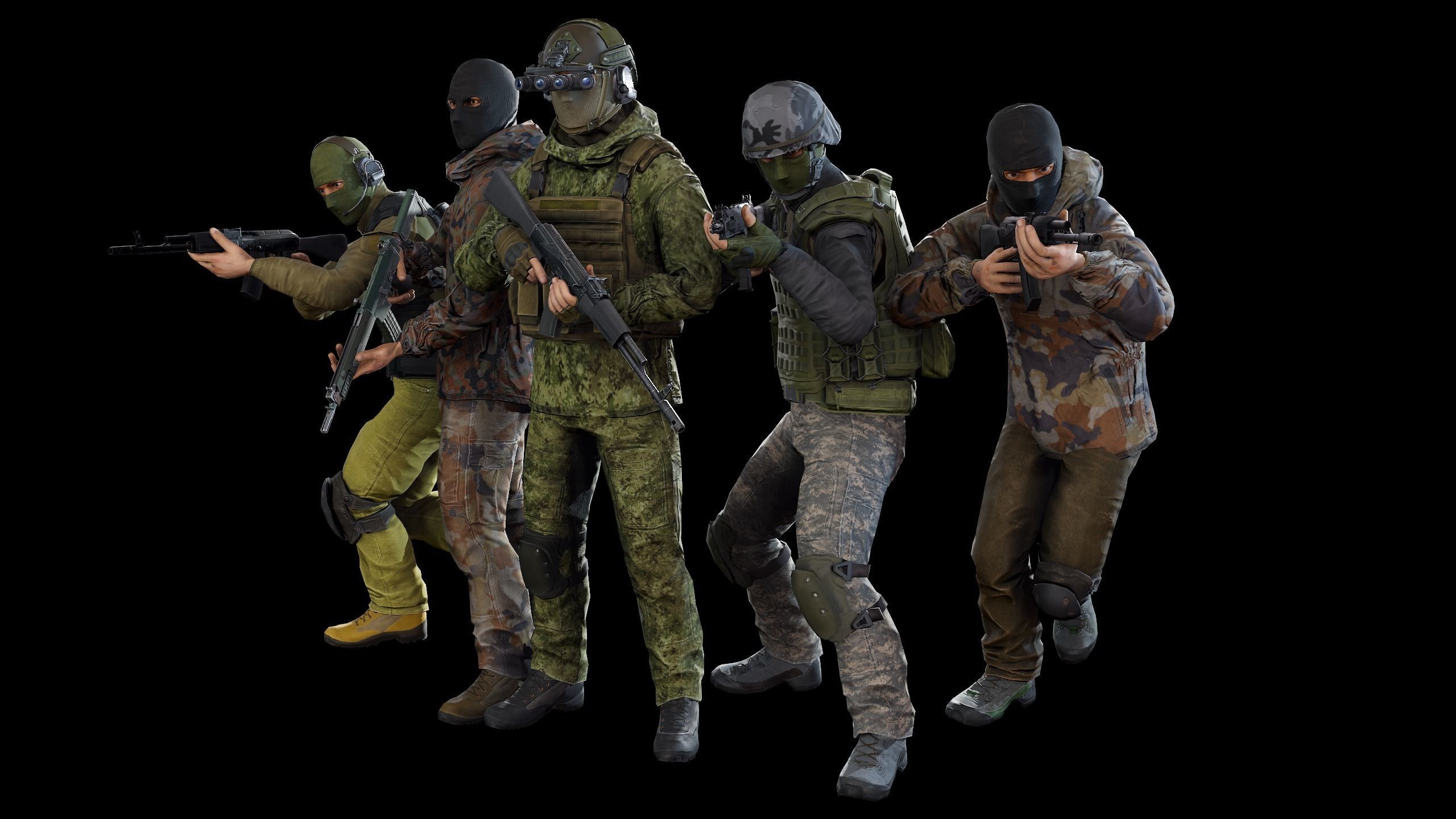 Terrorist Low-poly 3D model_6