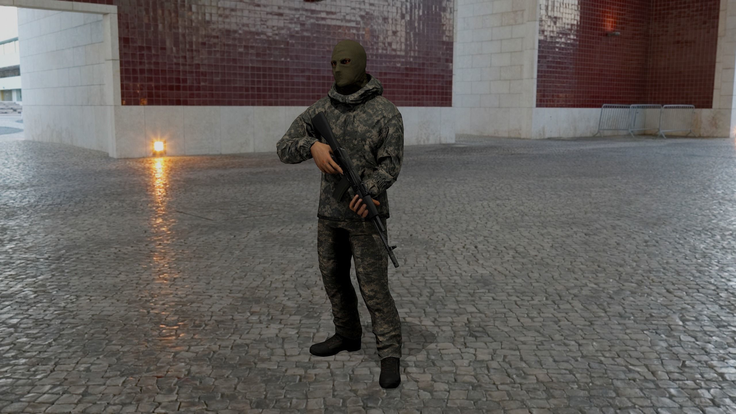 Terrorist Low-poly 3D model_18