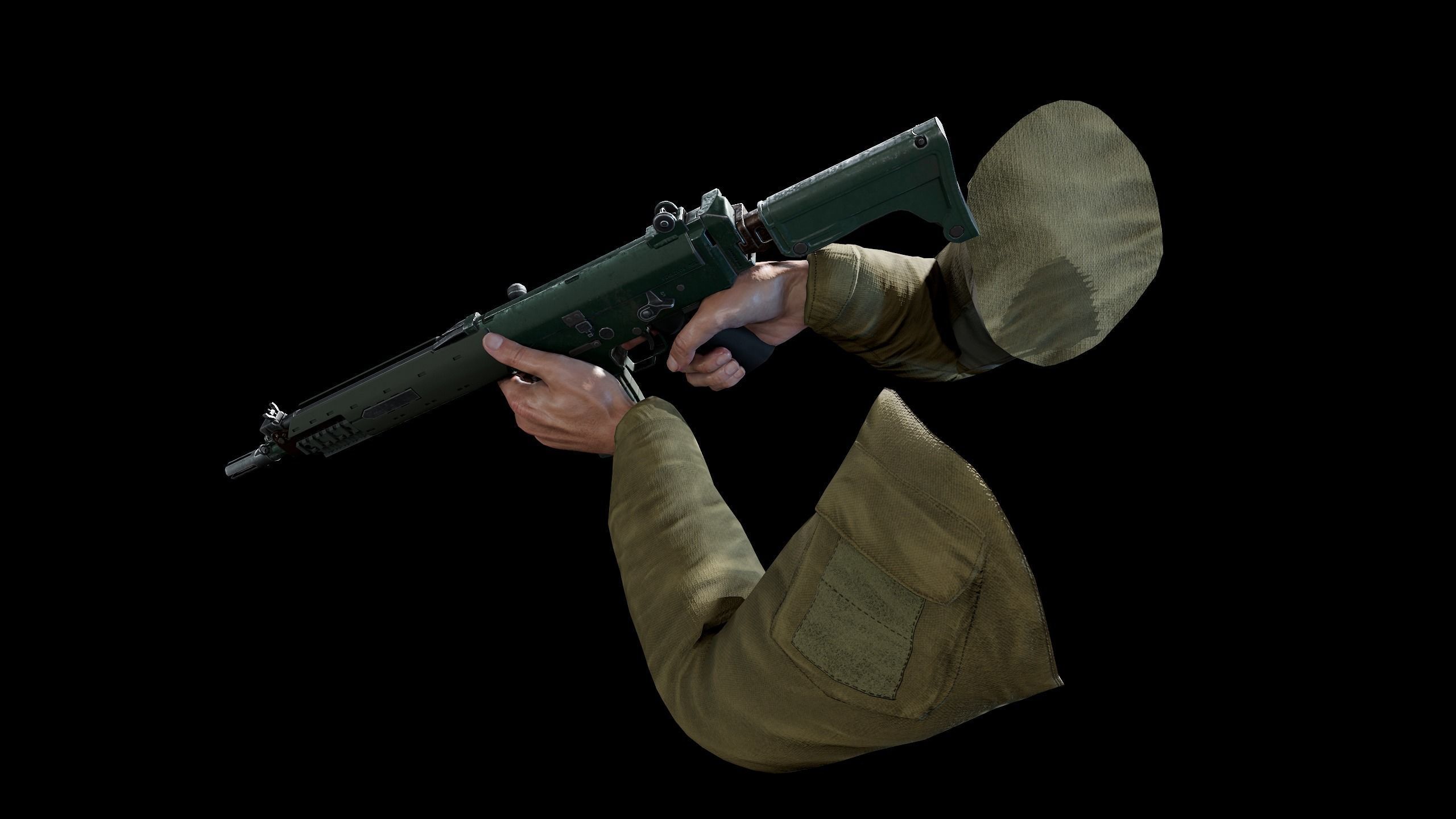 Terrorist Low-poly 3D model_27