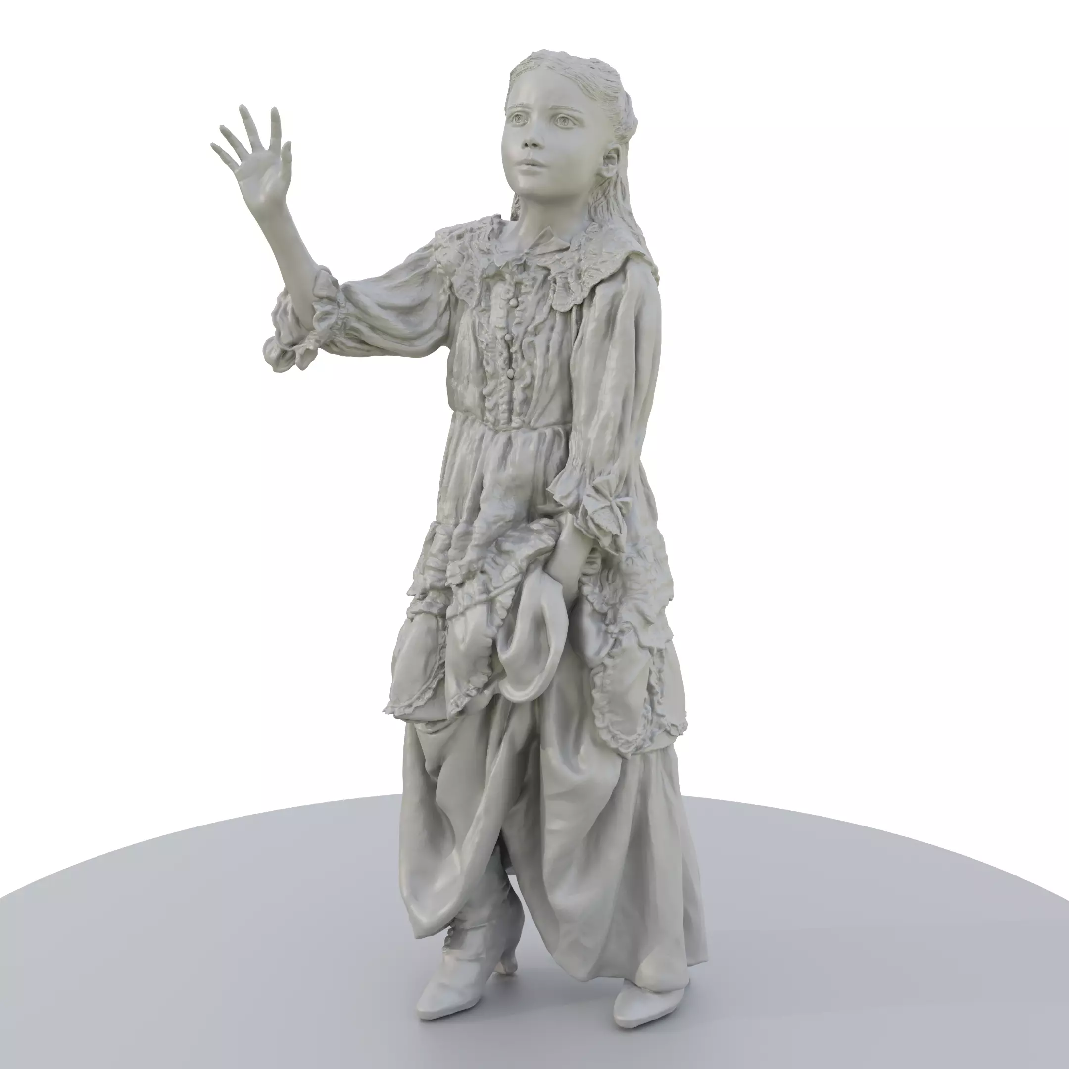 3D printable figure of a young girl 3D print model