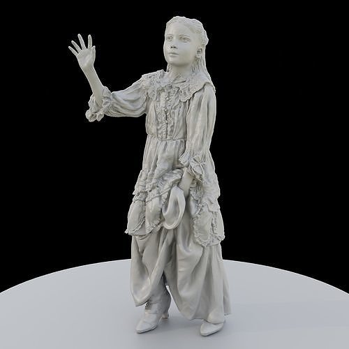 3D printable figure of a young girl 3D print model