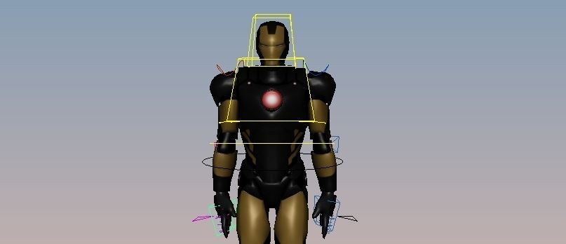 Iron Man Marvel Now Rigged Low-poly 3D model_3