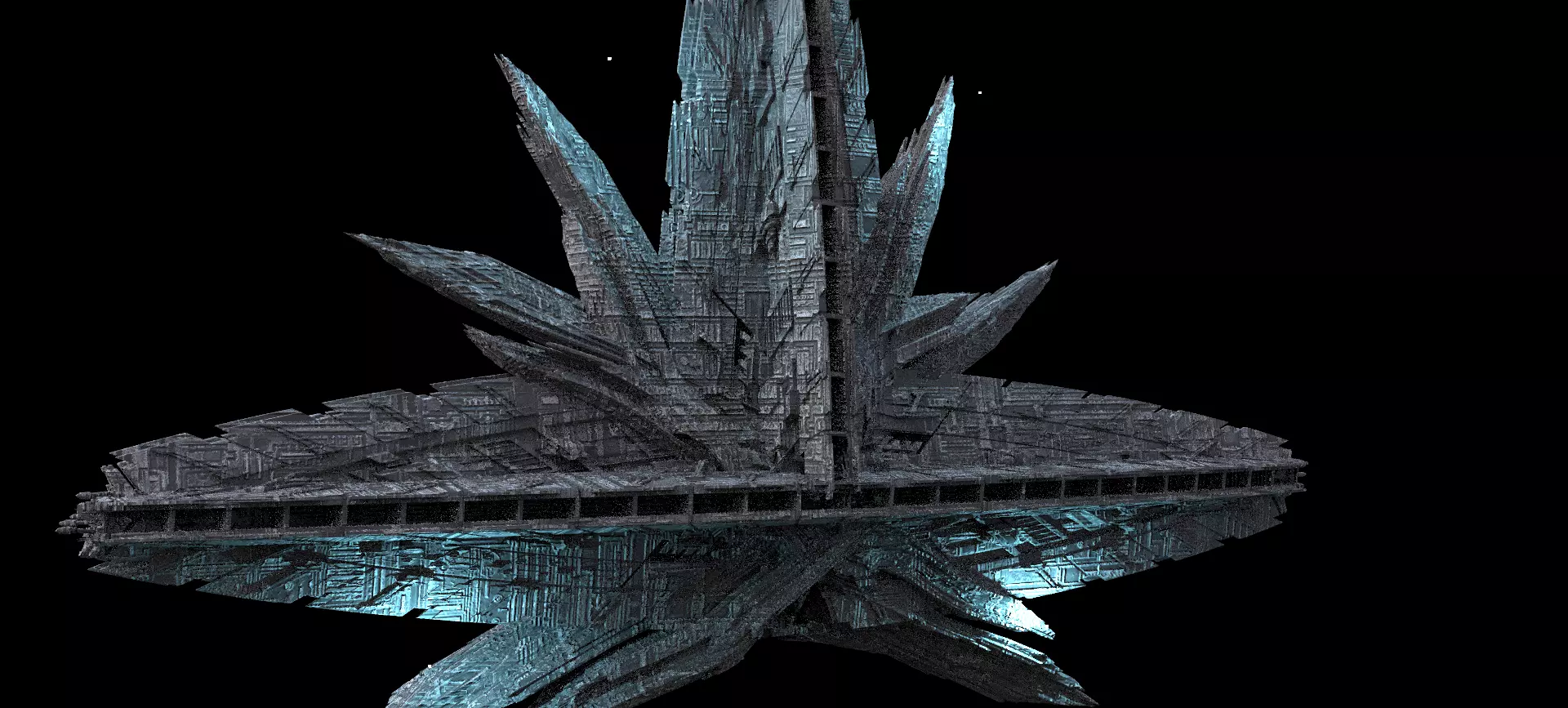 Crystal Winter Alien Monolith Kit bash 3  3D model_0