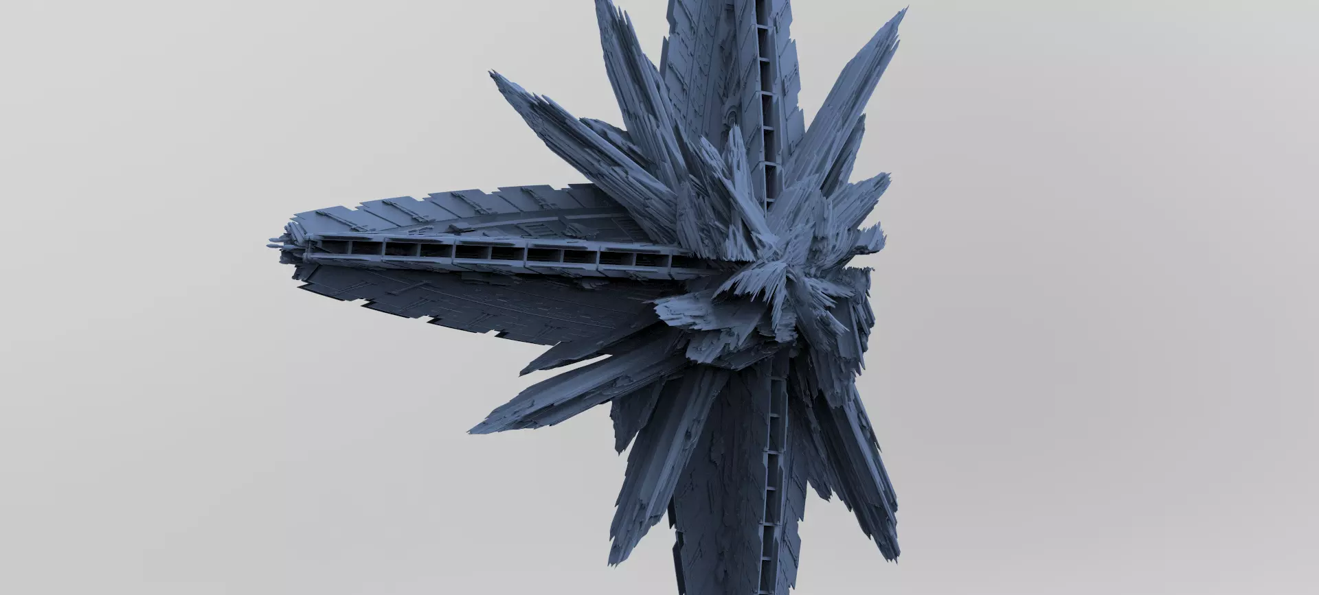 Crystal Alien Ship Monolith   3D model_0