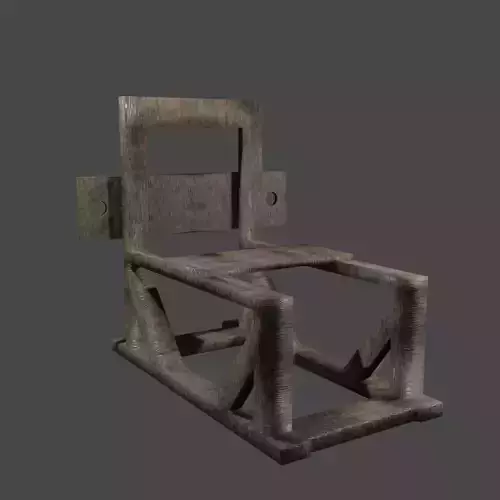 BDSM Slave wooden pillory handcuff NSFW Low-poly 3D model