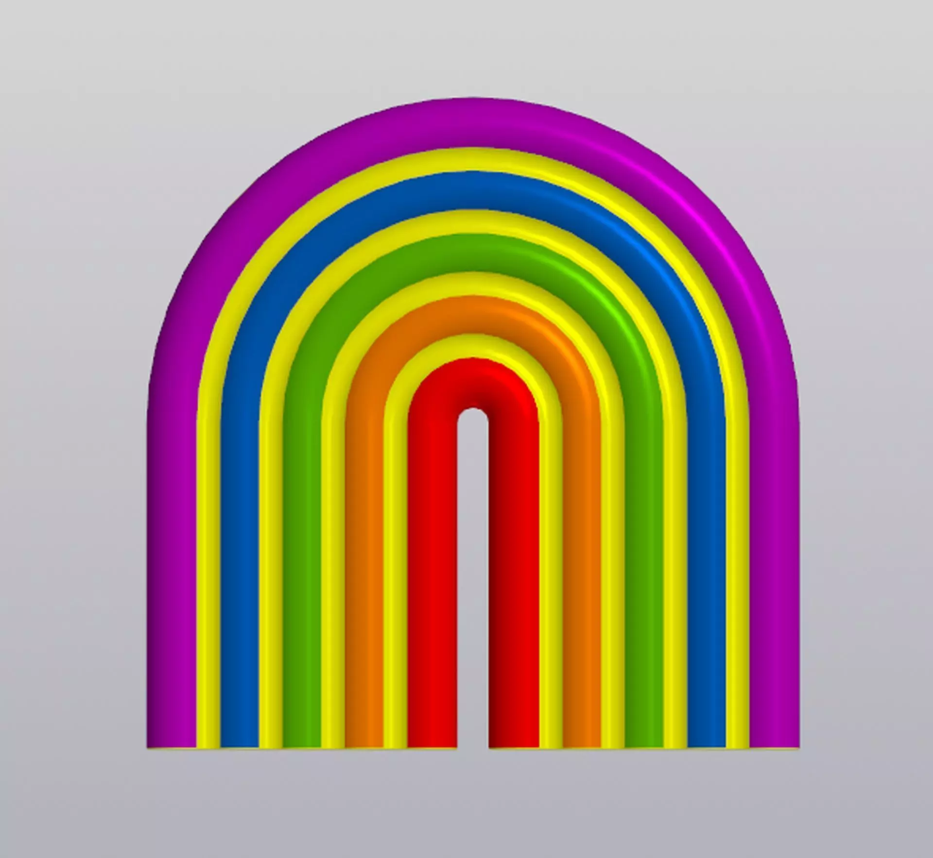 Cup coaster Rainbow 3D print model_0