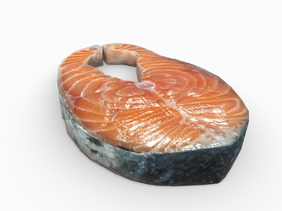 Salmon piece of 3D model_1