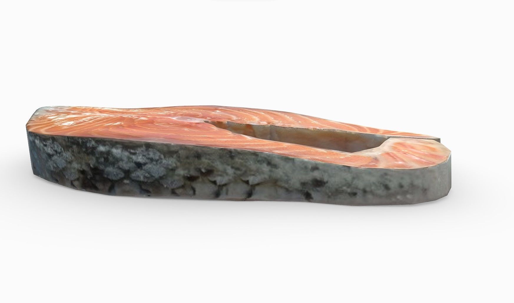 Salmon piece of 3D model_4