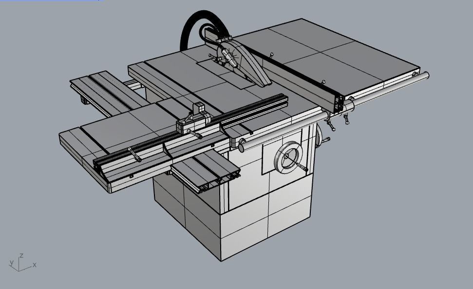 Circular Saw Bench Workshop Industry Carpenter DIY Joinery Tool 3D model_8