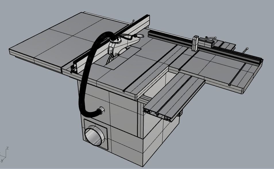 Circular Saw Bench Workshop Industry Carpenter DIY Joinery Tool 3D model_10