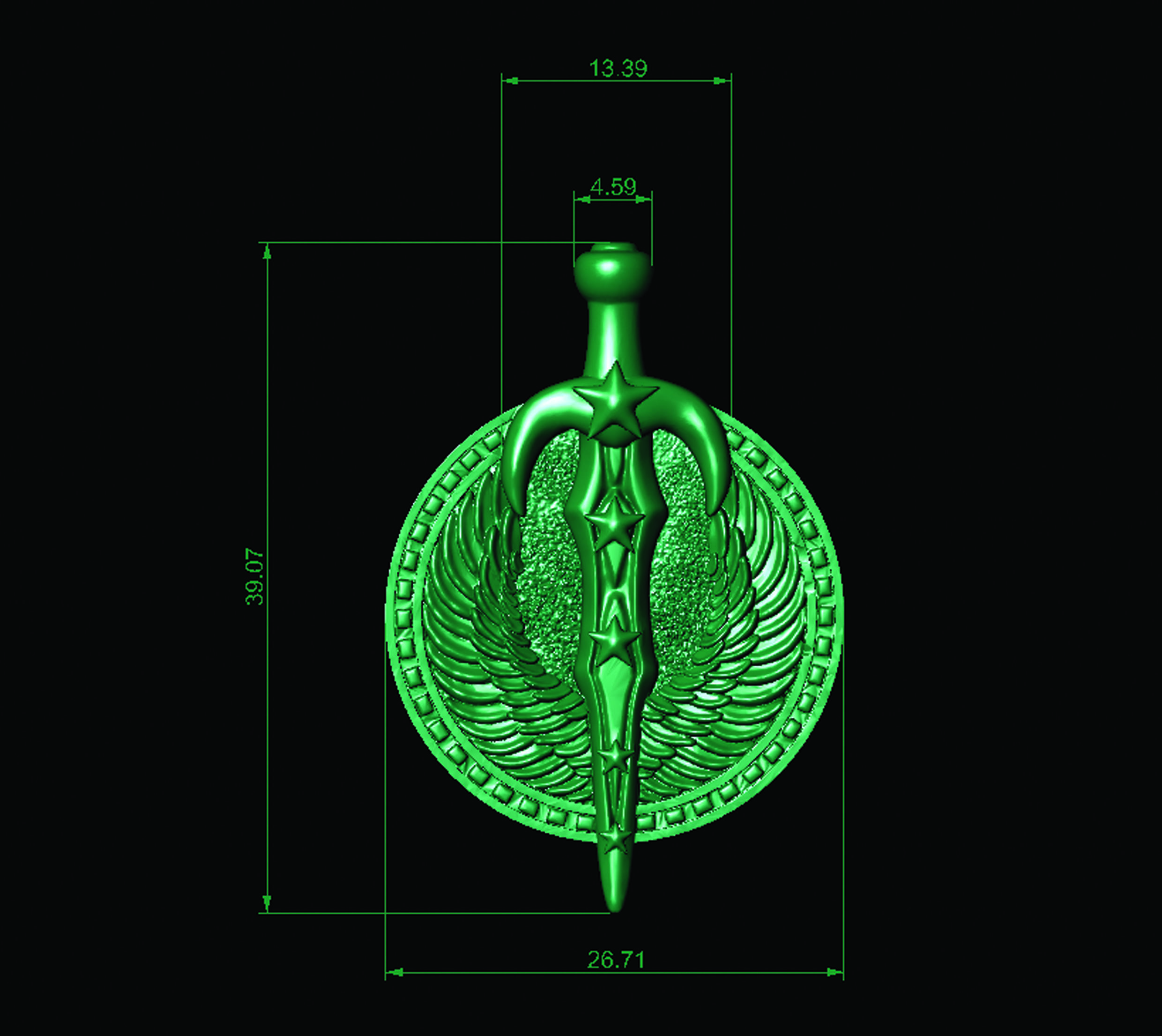 Sword Wing  3D print model_3