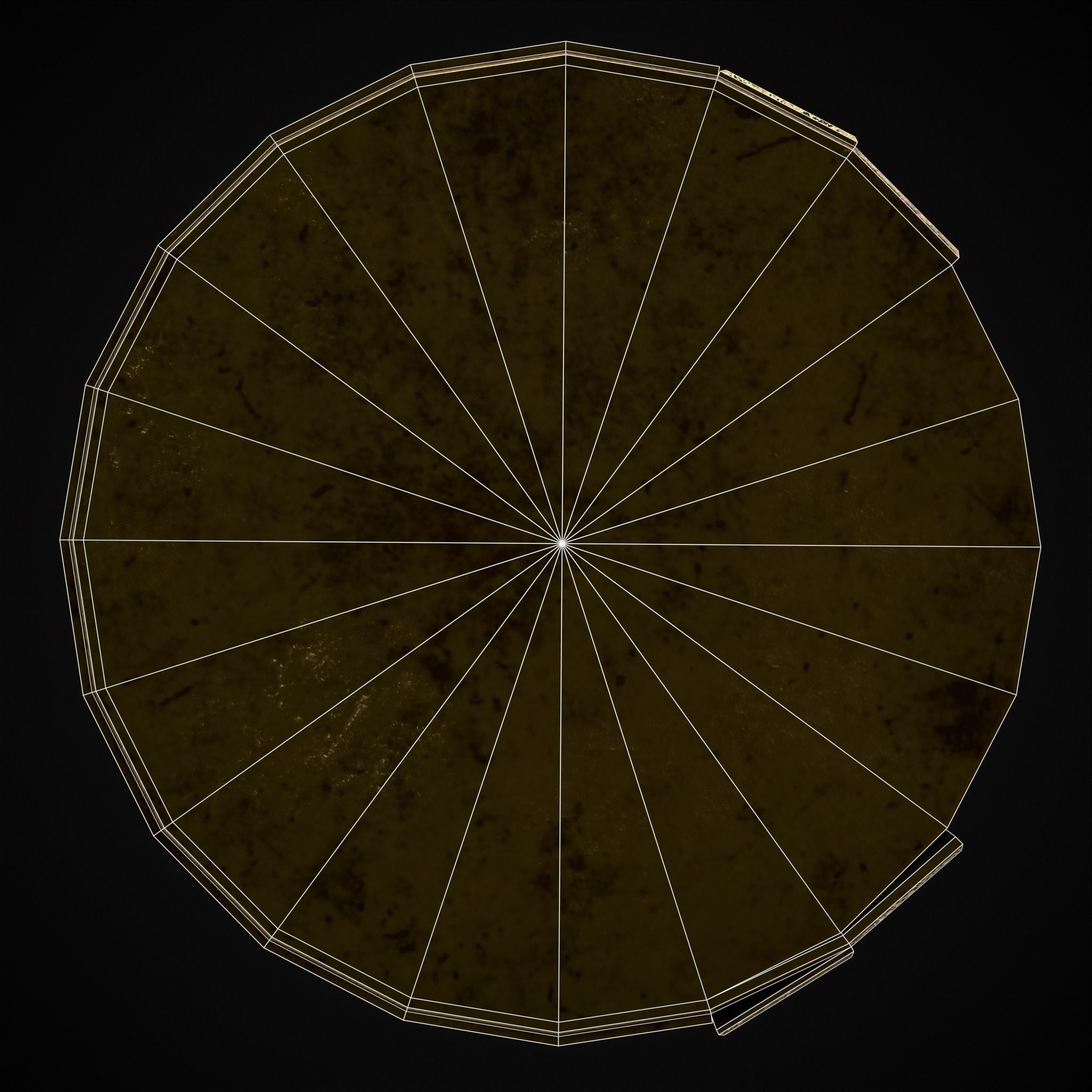 Medieval Brass Candle Low-poly 3D model_18