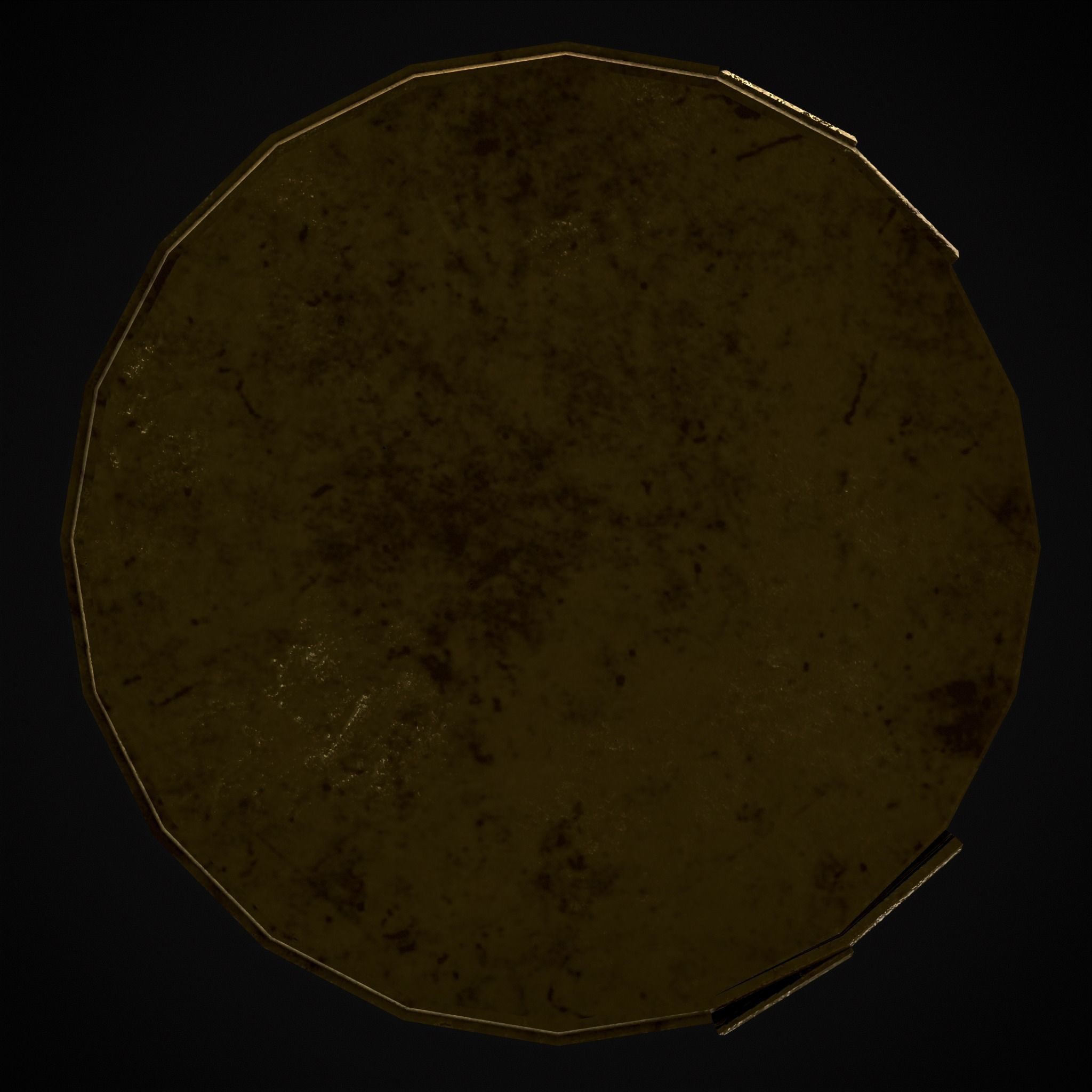Medieval Brass Candle Low-poly 3D model_17
