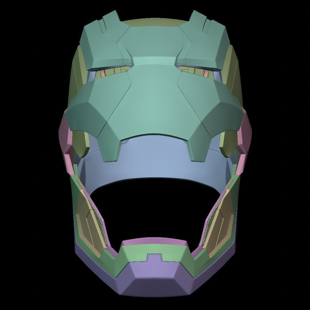 Iron Patriot War Machine mk1 helmet with motorization  3D print model_23