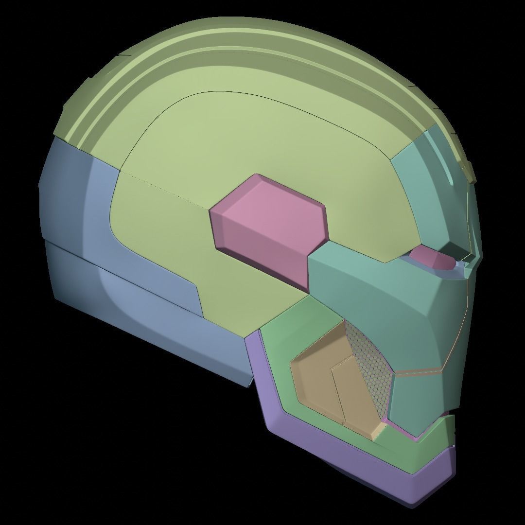 Iron Patriot War Machine mk1 helmet with motorization  3D print model_14