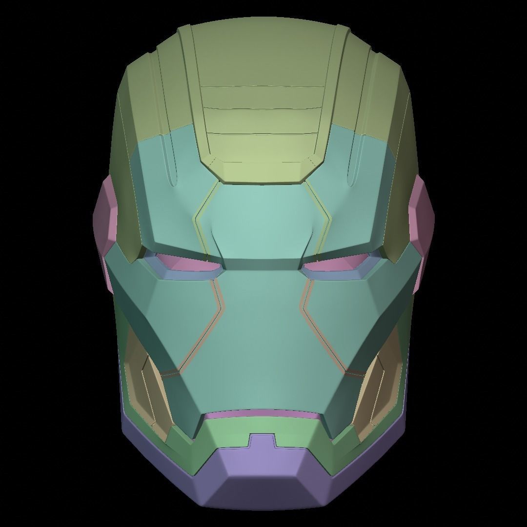 Iron Patriot War Machine mk1 helmet with motorization  3D print model_24