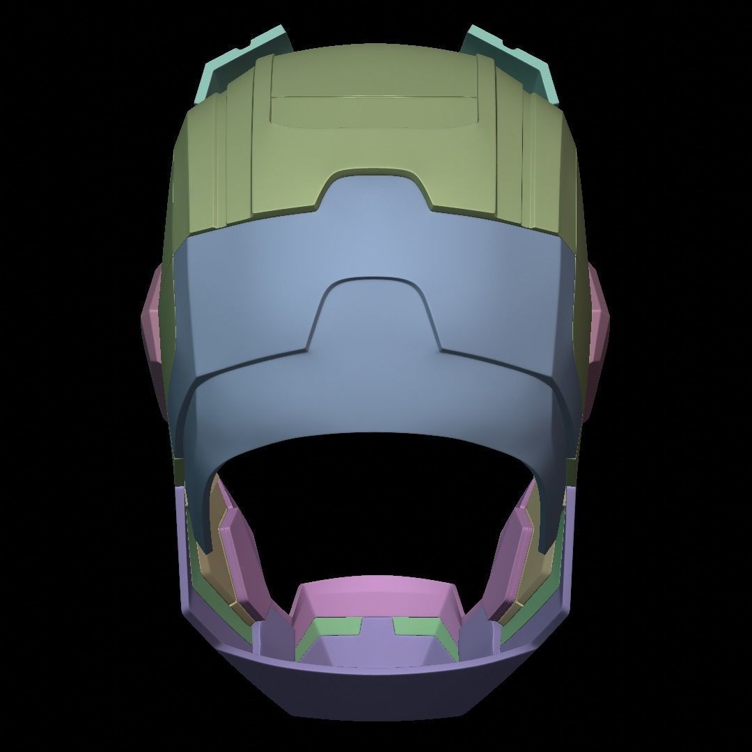 Iron Patriot War Machine mk1 helmet with motorization  3D print model_22
