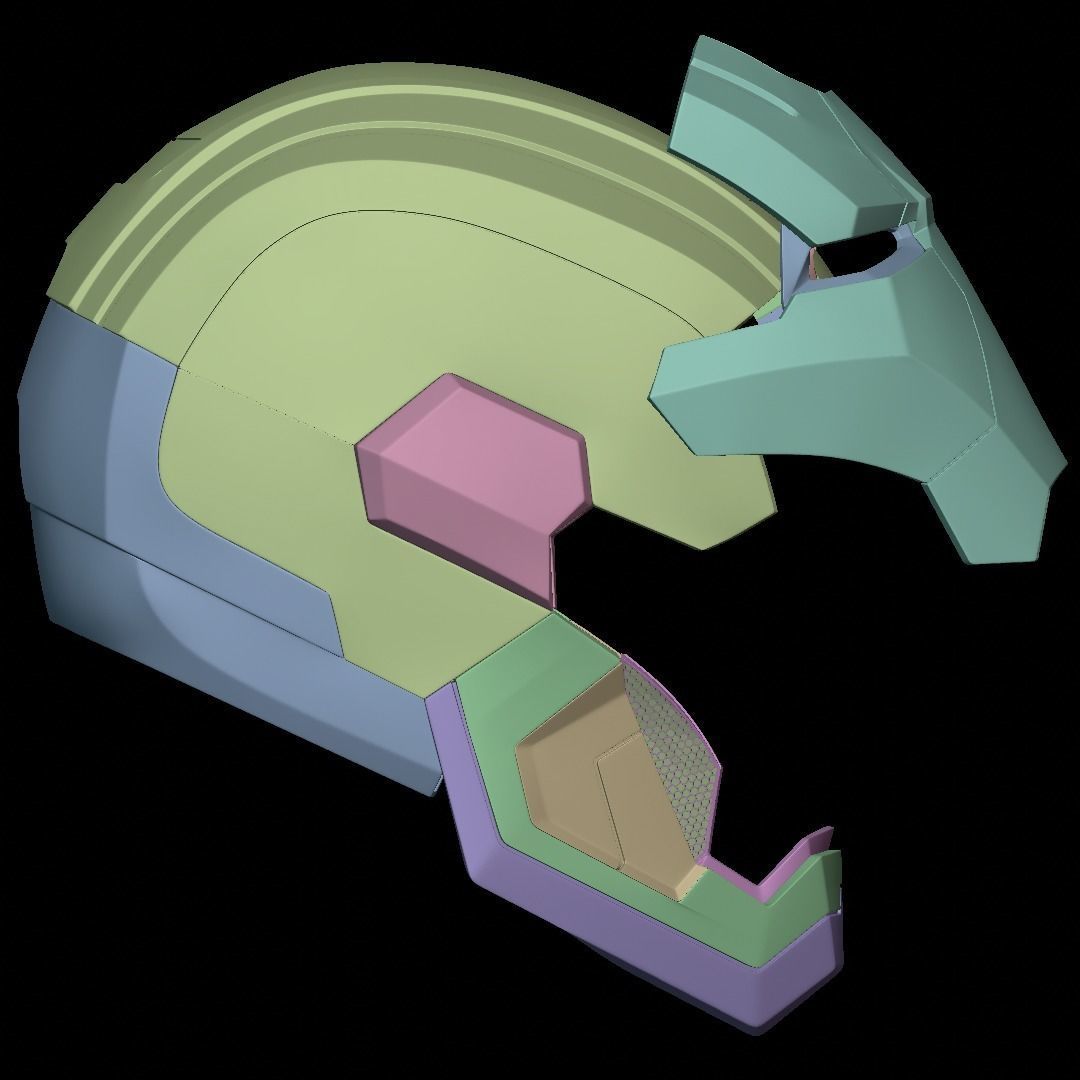 Iron Patriot War Machine mk1 helmet with motorization  3D print model_26