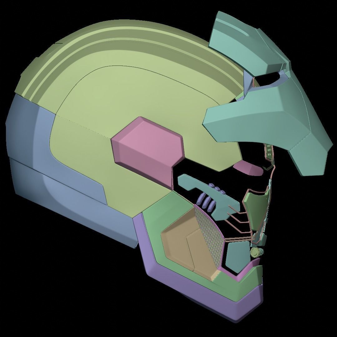 Iron Patriot War Machine mk1 helmet with motorization  3D print model_21