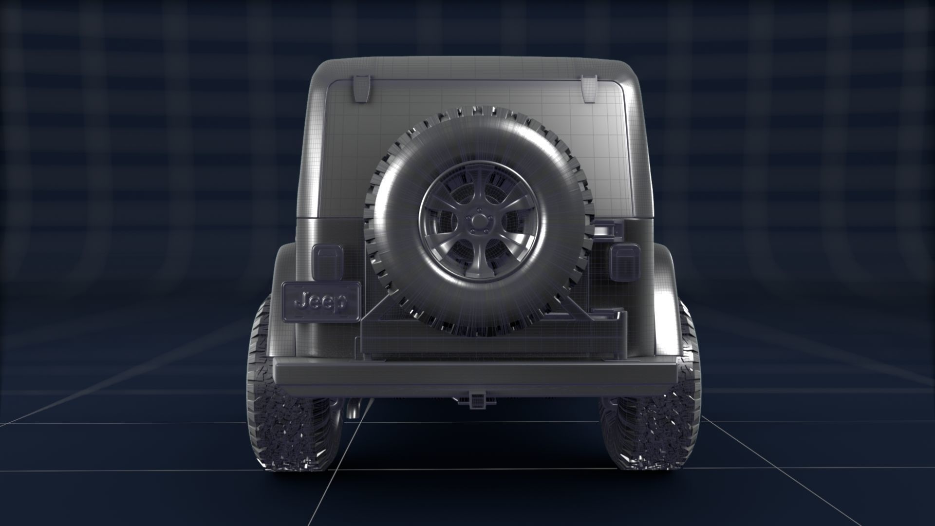 1998 Jeep Wrangler Sahara 3D model_32