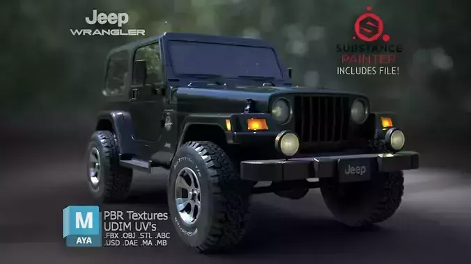 1998 Jeep Wrangler Sahara 3D model
