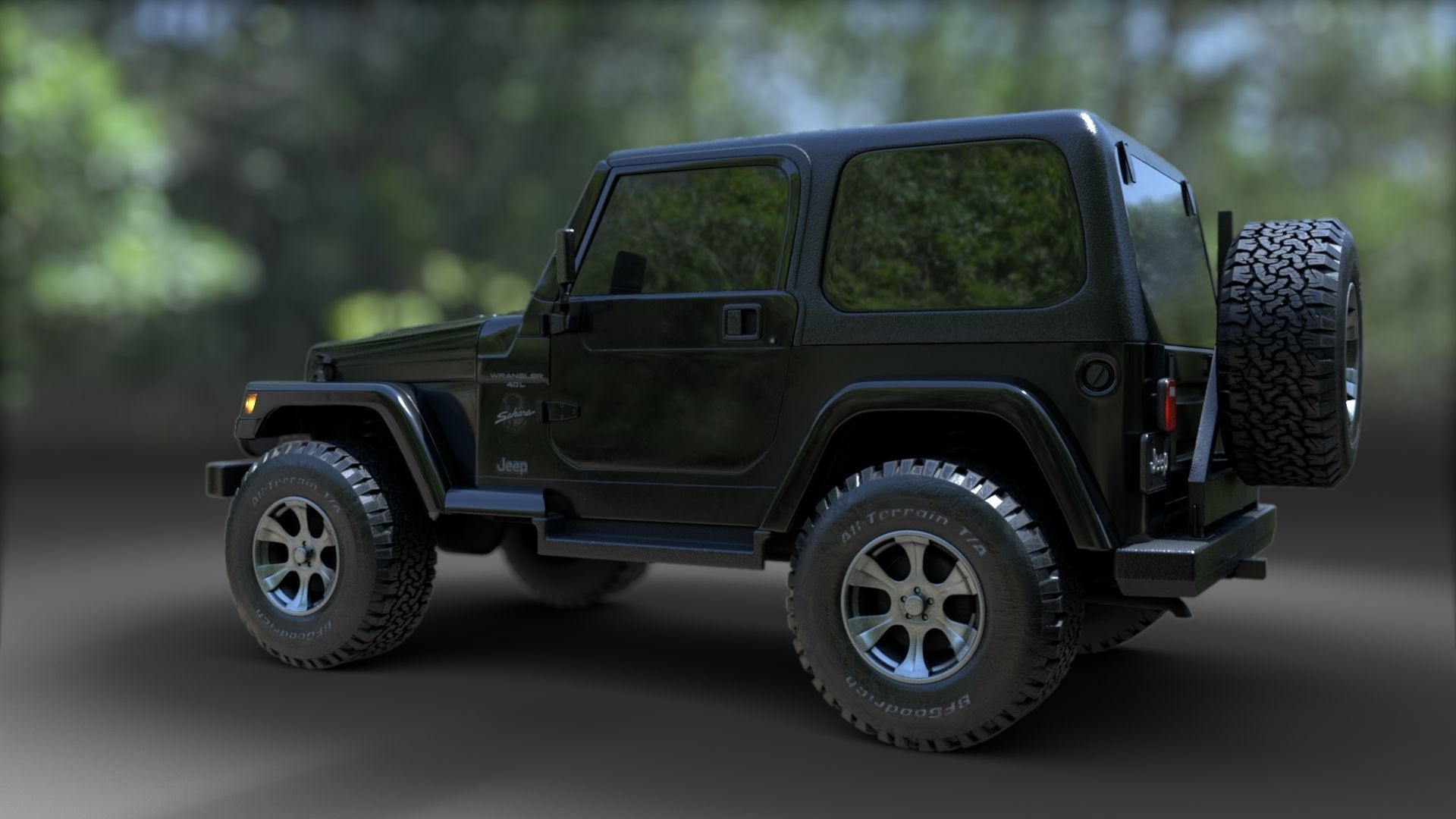 1998 Jeep Wrangler Sahara 3D model_6