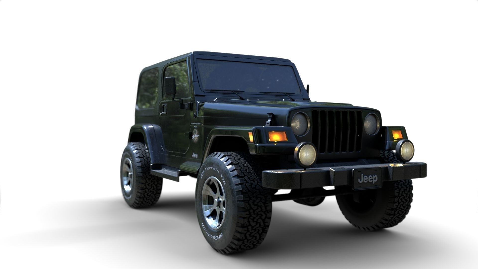 1998 Jeep Wrangler Sahara 3D model_25