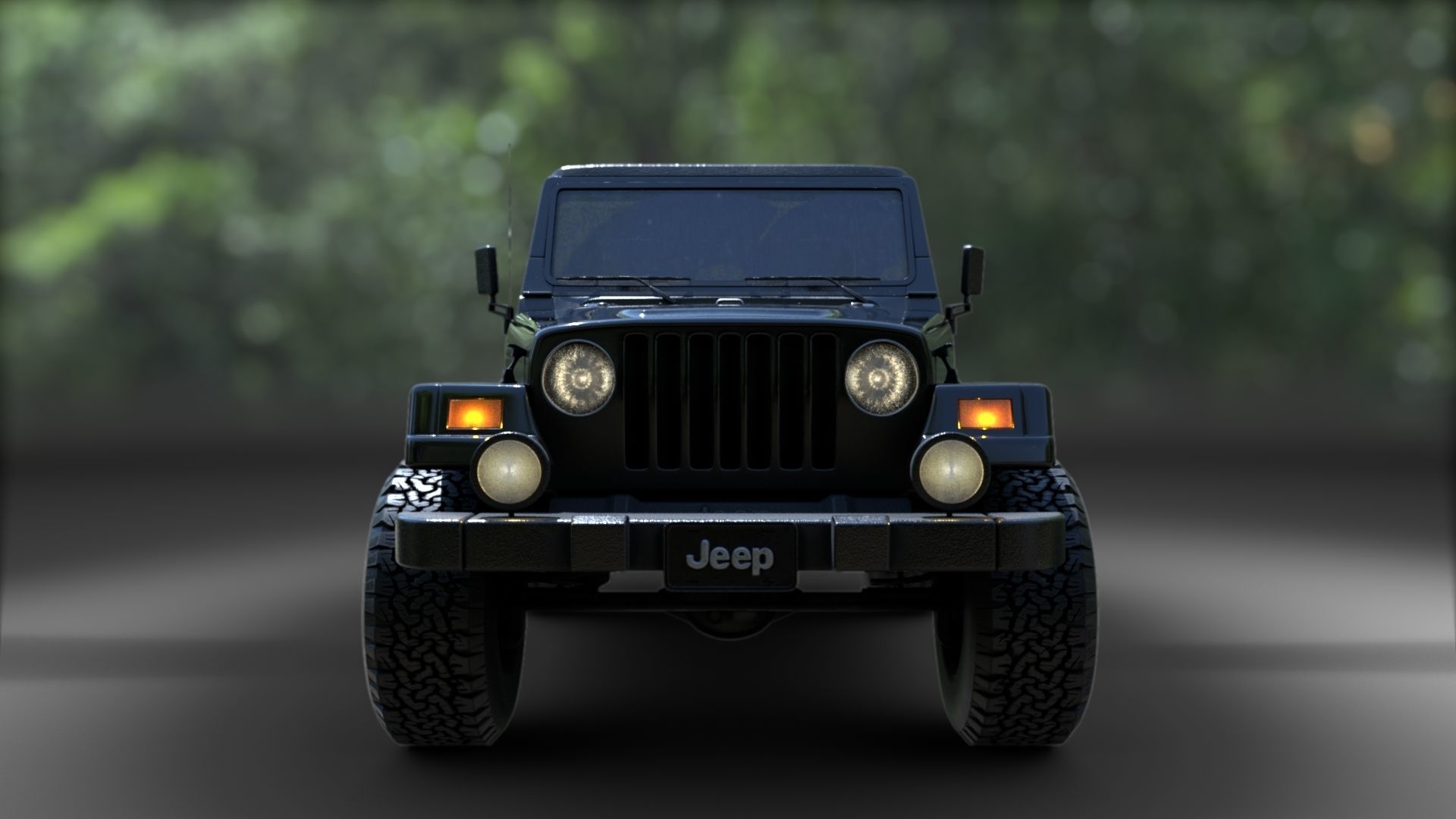 1998 Jeep Wrangler Sahara 3D model_2