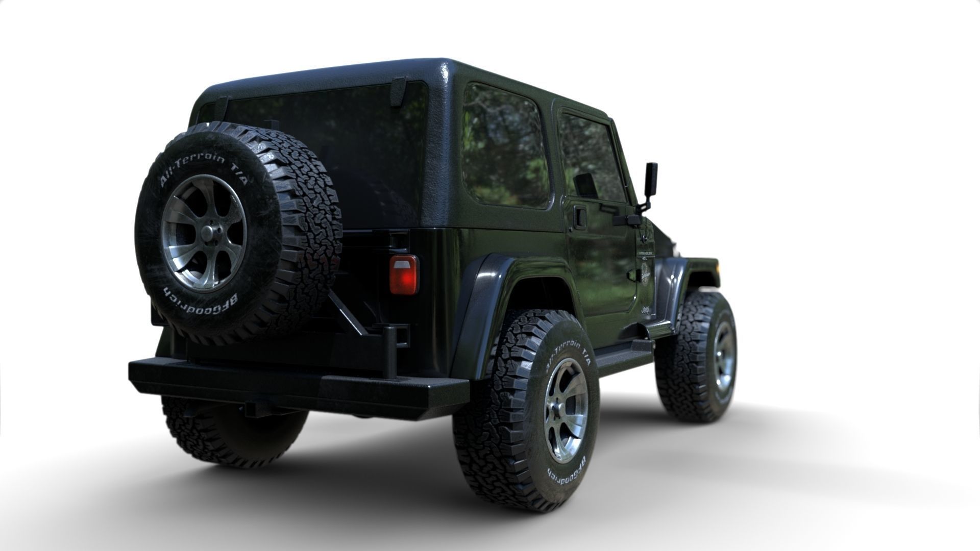 1998 Jeep Wrangler Sahara 3D model_21