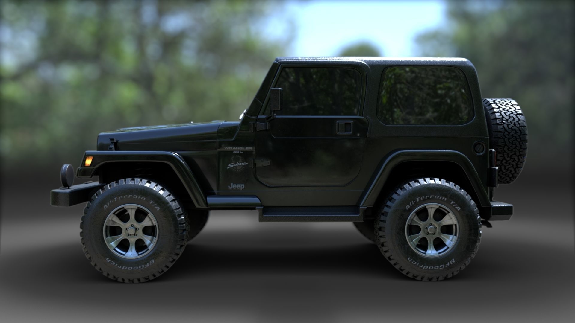 1998 Jeep Wrangler Sahara 3D model_5