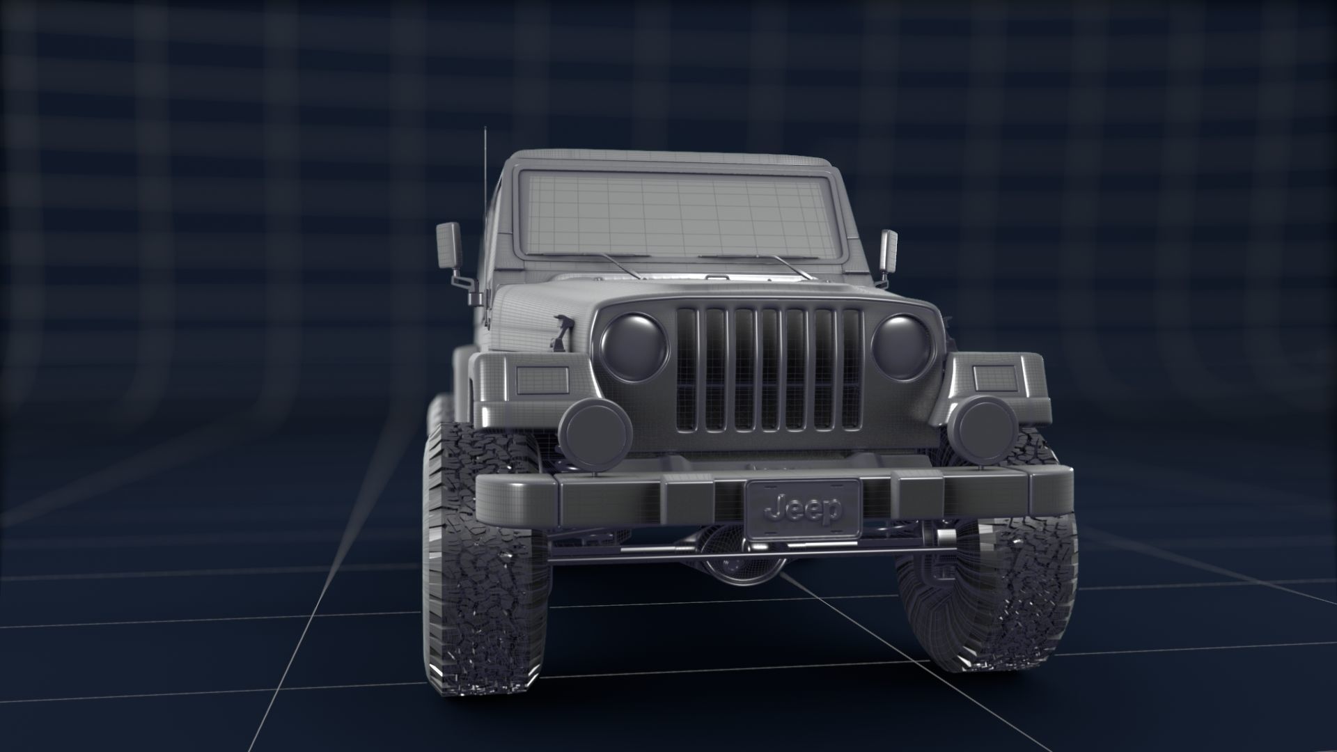 1998 Jeep Wrangler Sahara 3D model_37