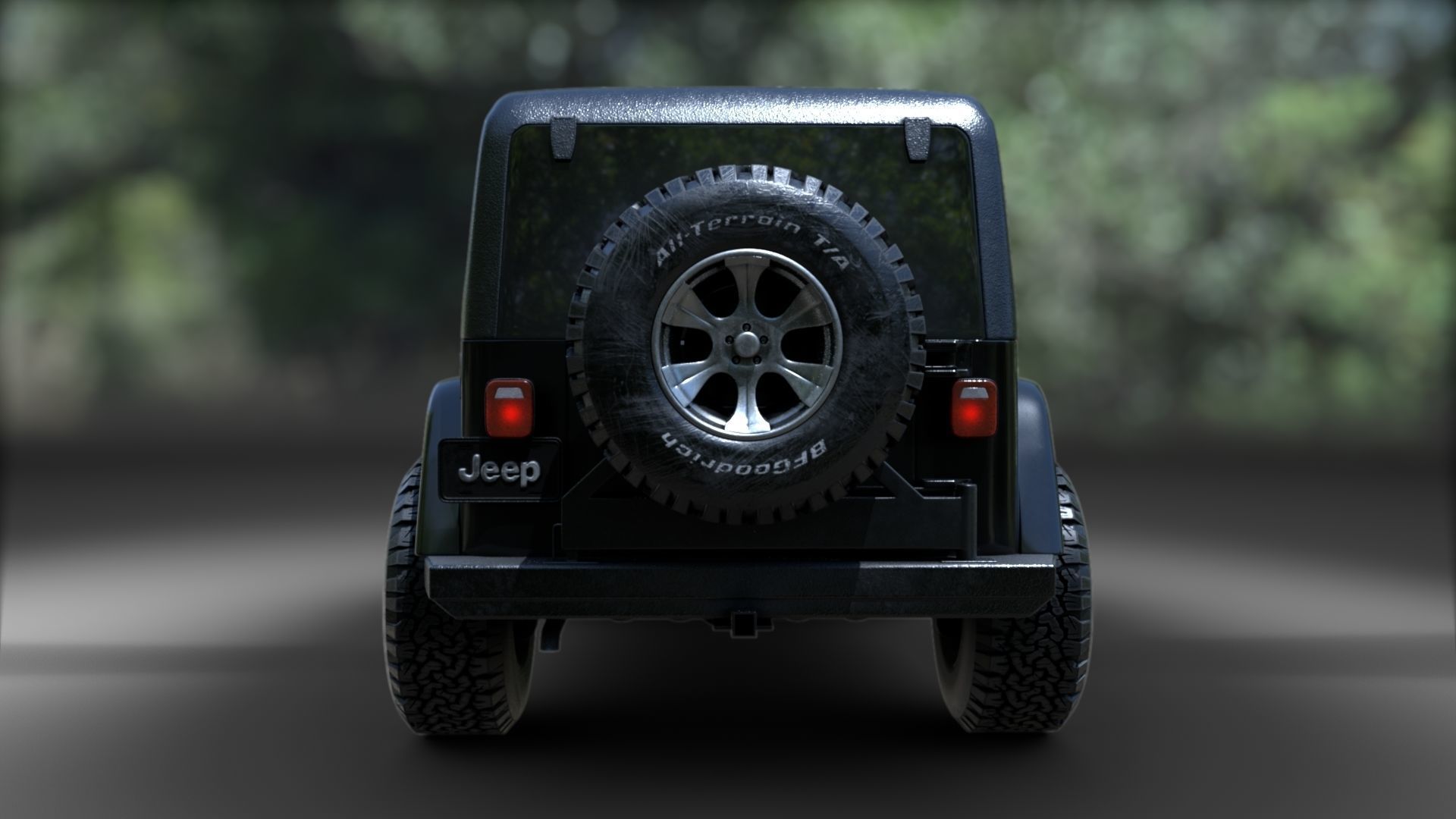 1998 Jeep Wrangler Sahara 3D model_8