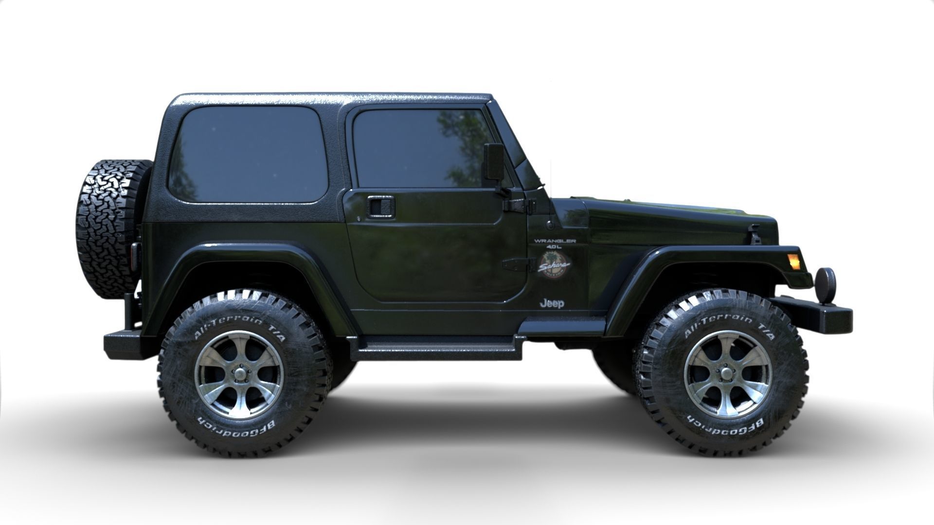 1998 Jeep Wrangler Sahara 3D model_23