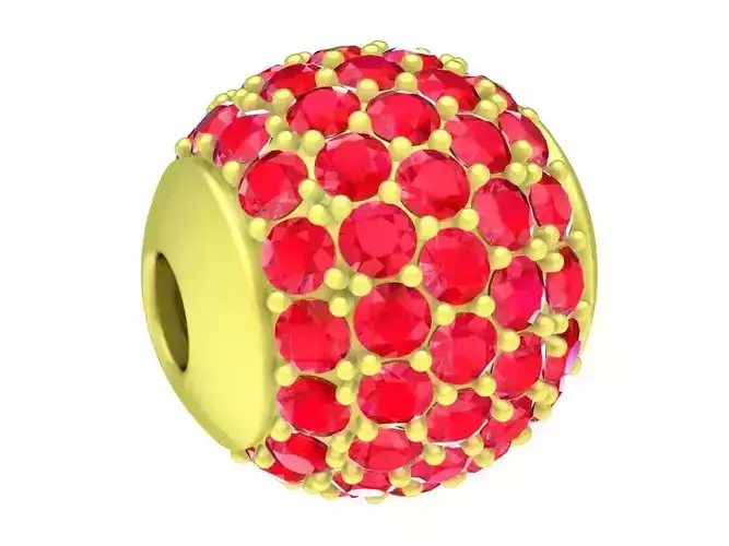 Diamond Pave Ball Bracelets Pendant  3937 3D print model
