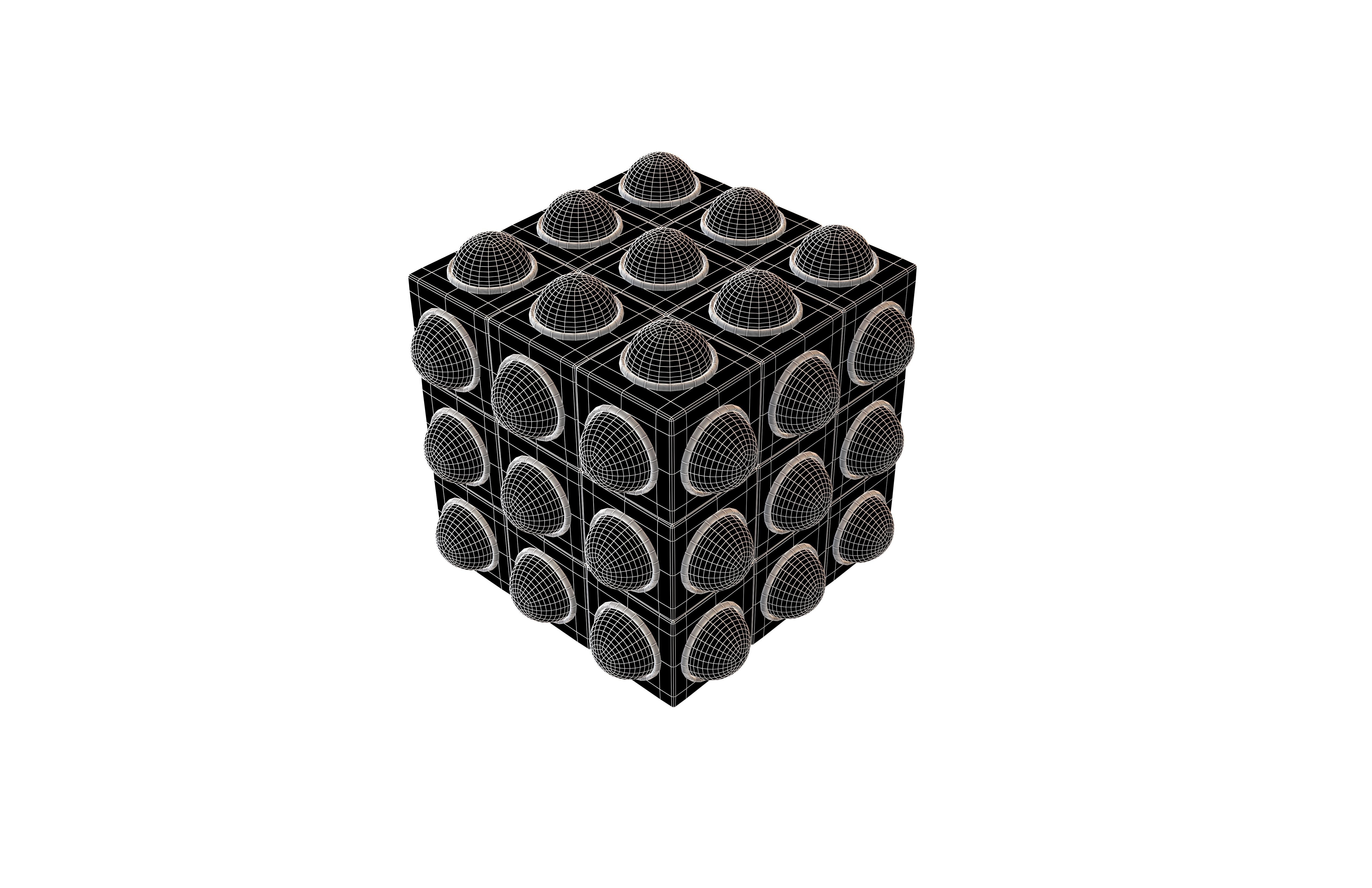 Pop It Rubiks Cube v1 001 Low-poly 3D model_7