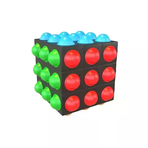 Pop It Rubiks Cube v1 001 Low-poly 3D model