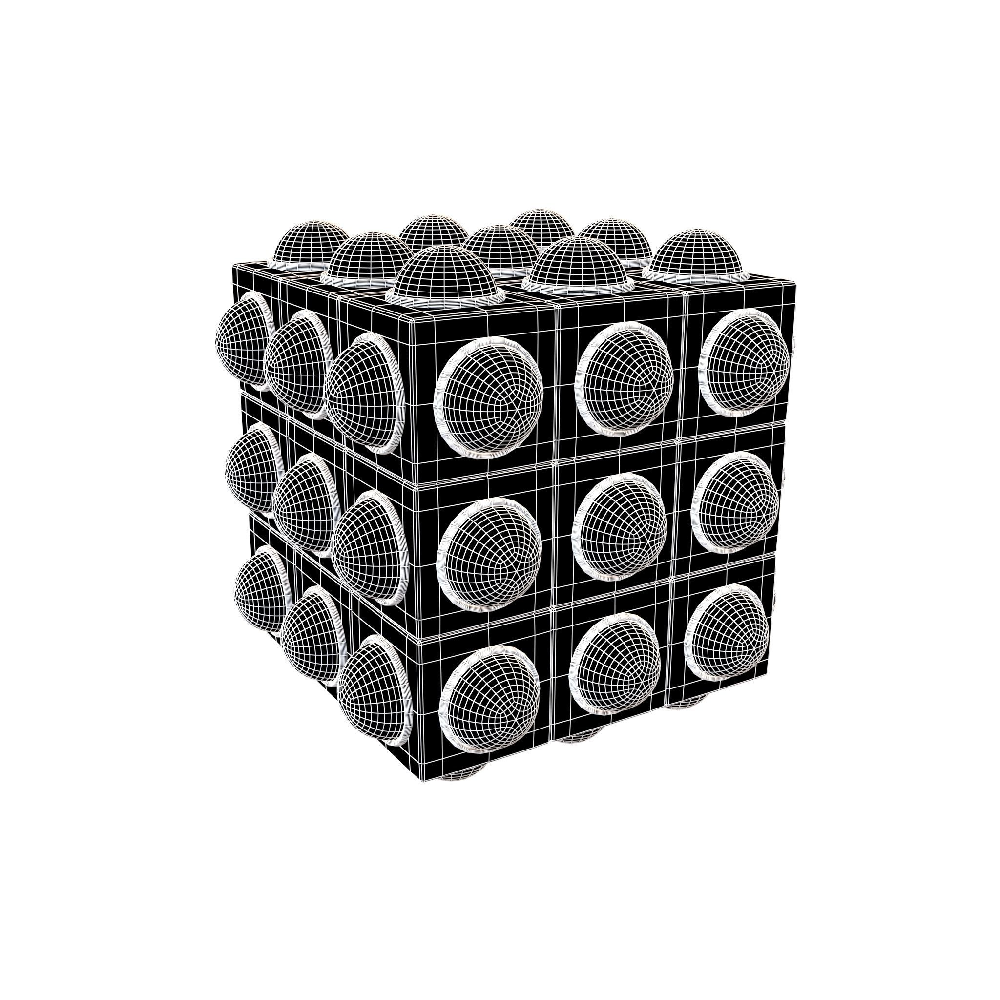 Pop It Rubiks Cube v1 001 Low-poly 3D model_4