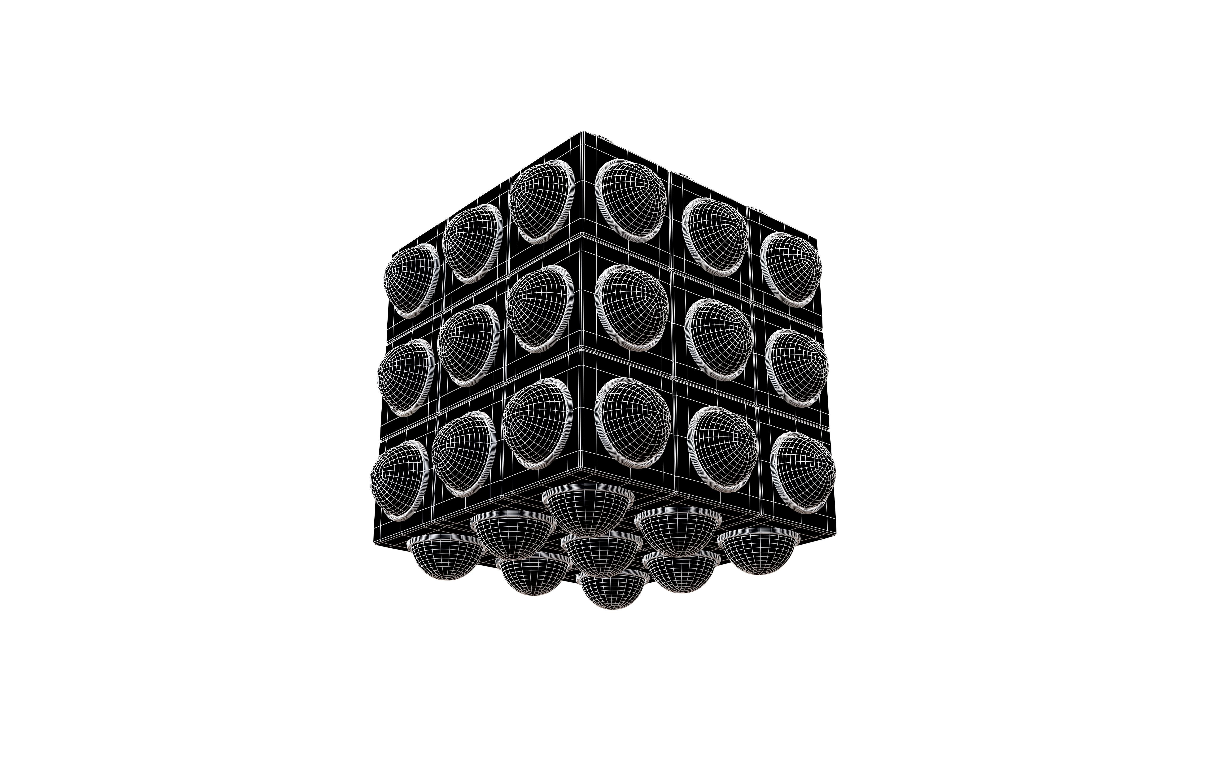 Pop It Rubiks Cube v1 001 Low-poly 3D model_5