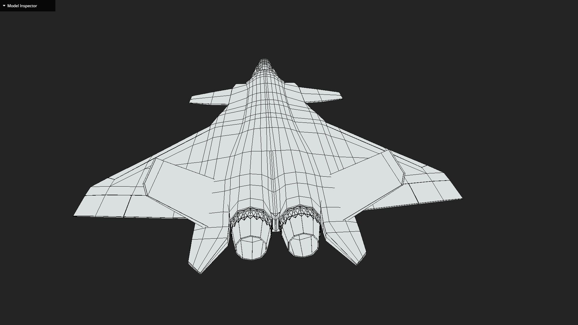 Chengdu J20 Low-poly 3D model_3